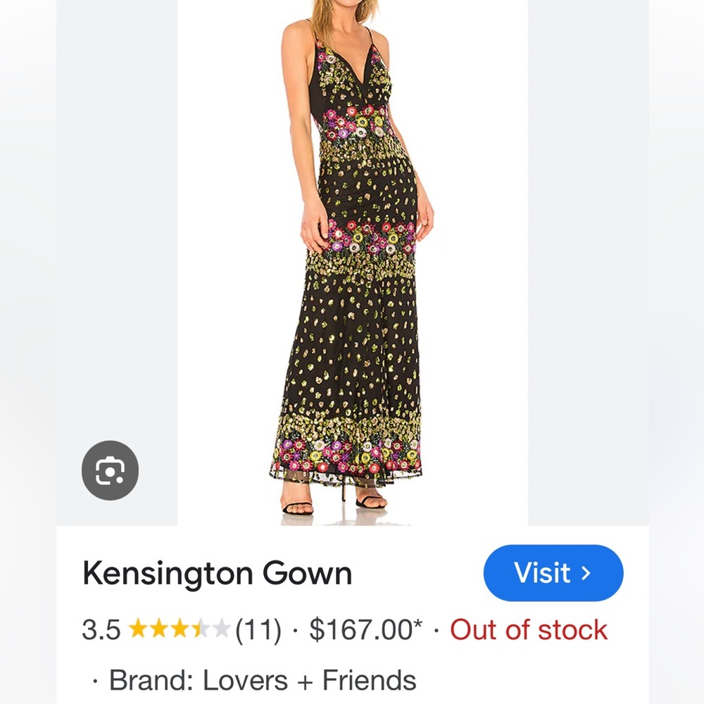 OFFERS WELCOMED Lovers + Friends Floral Sequin Maxi Dress SIZE XS